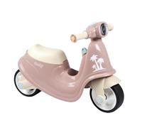 Smoby - Monopattino Rosa Cavalcabile - Design Realistico - Chiave Meccanica, Faro Anteriore - Ruote Silenziose - Contenitore per Giocattoli - Dai 18 Mesi