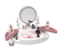 Smoby - My Beauty Studio - Parrucchiere, Salone per unghie, Trucco finto - Specchio rimovibile - Cassetti girevoli - 15 accessori - Materiale riciclato - Dai 3 anni - Prodotto in Francia