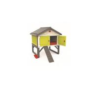 Smoby - Pollaio per bambini sollevato dai colori vivaci, adatto per 4 galline e attrezzato come i professionisti. con rampa e nidale. Dimensioni: 121 x 159 x 128 cm (7600890101)