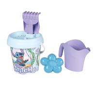 Smoby - Stitch - Emmer gevuld met gieter - zeef, hark, schep, gieter zandvorm -