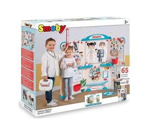 Smoby - Studio pediatra - Pratica pieghevole per bambini, gioco di ruolo prescolare, grande pratica pieghevole per bambini, per bambini dai 3 anni in su