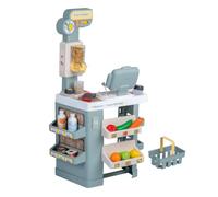 Smoby - Supermarket - Negozio Giocattolo per Bambini con registratore di Cassa - Scanner, luci e Suoni - 35 Accessori Inclusi - età 3+ - Prodotto in Francia
