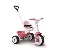 Smoby - Triciclo Be Move Girl, 7600740332, + 15 Mesi, Triciclo Evolutivo,Struttura di Metallo, Ruote Silenziose, Asta di Spinta