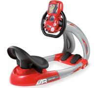 Smoby - V8 Driver, 7600370206, +3 Anni, simulatore di Guida, Pedali Freno ed acceleratore, Volante, Sedile Regolabile, batterie Non Incluse