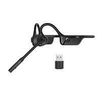 Smof Cuffie Bluetooth wireless Air Conduction PC con rumore Canceling Boom Mic e USB Dongle, cuffie Bluetooth aperte per affari, ufficio, lezioni online, guida, gioco