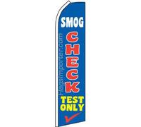 Smog Quadri Test Solo Blu Swooper Super Piuma Pubblicità Bandiera 100D