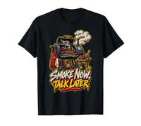 Smoke Now Talk Later BBQ Affumicatore Pitmaster Grigliata Maglietta