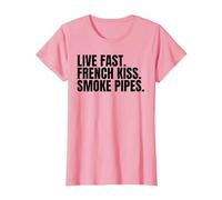 Smoke Pipes è Un Amante della Pipa e Un Fumatore Sofisticato Maglietta, Donna, Rosa, L
