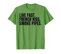 Smoke Pipes è Un Amante della Pipa e Un Fumatore Sofisticato Maglietta, Uomo, Erba, L