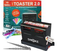 Smoke2u Toaster 2.0 | 800W Accendino elettrico a carbonella, grill, forno con sistema di riscaldamento su tre lati, incl. protezione della griglia, pinze, boccagli igienici, pronto per 6 min.