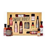 Smokehouse by Thoughtfully - Set 10 Salse BBQ, Sali e Rub Secchi - Vegano - Honey Chipotle, Apple Whiskey & Altro - Regalo per Uomo - Compleanno & Festa del Papà - Set da 10