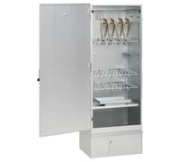 Smokehouse con generatore di fumo freddo, acciaio galvanizzato | Con termometro, ganci a S e griglie per carne e pesce, per esterni