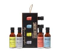 Smokehouse Set Salse BBQ - 4 Salse Vegane per Grigliate da 45 ml | 4 salse vegane per grigliate, raclette e fonduta - regalo per uomini per la festa del papà - Smokehouse by Thoughtfully