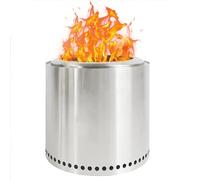 Smokeless Fire Pit with Removable Outdoor Wood Burning Fireplace for Backyard Camping Stainless Steel (32,8 cm x 30 cm)