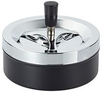 SMOKERTOOLS gigantesca Bellissimo Tappeto Moderno Posacenere, posacenere, Metallo/Cromo/Nero Circa 14 Diametro