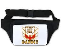 Smokey and The Bandit - Marsupio classico con stampa artistica con aquila in fiamme, colore: bianco