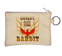 Smokey and The Bandit - Portamonete classico con immagine di un'aquila in fiamme, colore: beige
