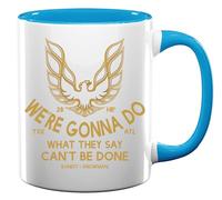 Smokey and The Bandit We are Gonna Do What They Say Can Not Be Done Tazza in ceramica per tè e caffè azzurro