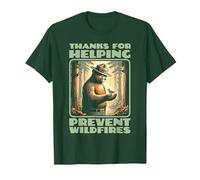 Smokey Bear & Baby Bird Forest Friend - Thanks for Helping Maglietta