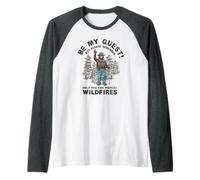 Smokey Bear Be My Guest Please Remember Maglia con Maniche Raglan