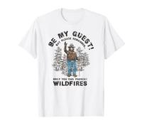 Smokey Bear Be My Guest Please Remember Maglietta