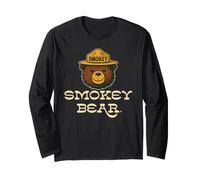 Smokey Bear Cute Retro Head Maglia a Manica