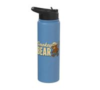 Smokey Bear Cute Retro Walking Character Stainless Steel Insulated Water Bottle