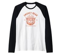 Smokey Bear Keep It Green Prevent Wildfires Retro Seal Maglia con Maniche Raglan