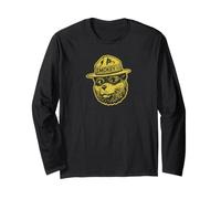 Smokey Bear Keep Our Forests Green & Growing! Distressed Maglia a Manica