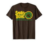 Smokey Bear Paw Always Be Careful with Fire Maglietta