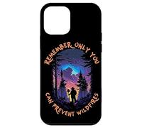 Smokey Bear Starry Night Scene Only You Can Prevent Wildfire Custodia per iPhone 12 mini