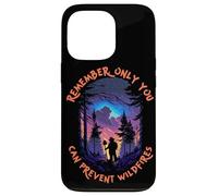 Smokey Bear Starry Night Scene Only You Can Prevent Wildfire Custodia per iPhone 13 Pro