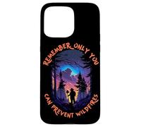 Smokey Bear Starry Night Scene Only You Can Prevent Wildfire Custodia per iPhone 15 Pro Max