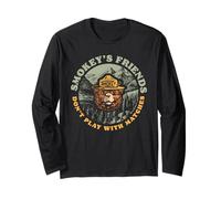 Smokey's Friends Don't Play with Matches Retro Smokey Bear Maglia a Manica