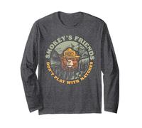 Smokey's Friends Don't Play with Matches Retro Smokey Bear Maglia a Manica