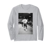 Smokin 'Joe Frazier si allena per il secondo combattimento di boxe Muhammad Ali Maglia a Manica