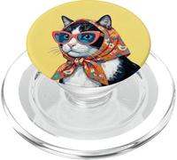 Smoking Cat Fashion Cats Magazine Cover Kitten Lover PopSockets PopGrip per MagSafe