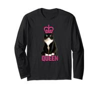 Smoking Cat Royalty Il Capo e la Regina Regina Maglia a Manica