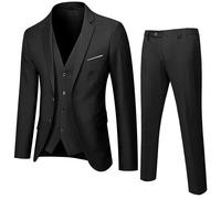 Smoking Completo Set Uomo Tre Pezzi Grigio Scuro Giacca Gilet Pantaloni 35BD3A9