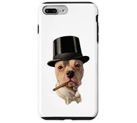 Smoking Dog in Top Hat Public Domain Art TPA Funny Custodia per iPhone 7 Plus/8 Plus