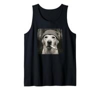 Smoking Labrador Retriever Dog Meme Cigarette Grunge Beanie Canotta