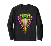Smoking Mardi Gras New Orlean Louisiana Party Design Maglia a Manica