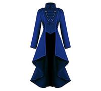 Smoking Medievale da Donna Trench Elegante Gotico Abito da Giacca alla Moda Abito Vintage Gotico Abiti Steampunk Cappotto Lungo Rinascimentale Carnevale di Halloween Costumi per Feste Saldi