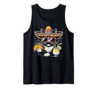 Smoking Messicano Gatto Taco Sombrero Divertente Messico Donne Uomini Bambini Canotta