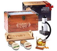 Smoky Crafts Kit per affumicatore da cocktail per bevande, kit con infusore per whisky, con pistola per affumicare, questo set regalo tutto in uno include scatola di legno artigianale, pistola per