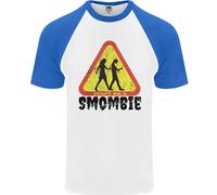 Smombie Antisocial Phone Smartphone Addict Uomo S/S Baseball T-Shirt
