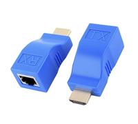 Smomend Prolunga/adattatore da HDMI a RJ45, Trasmissione in Alta Definizione 1080p su Cavi Cat 5e/6 fino a 30m, HDTV 4K/2K/1080p con Supporto Audio LPCM e DTS - Ideale per Home Cinema e Conferenze