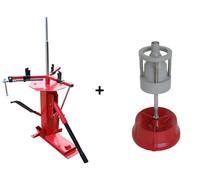 Smontagomme Manuale Fino A 21'' + Equilibratrice Di Ruote Manuale Portatile