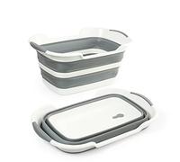 Smoochie Vasca da bagno pieghevole per cani, vasca portatile per cani, gatti, animali domestici e cuccioli, vasca per cani di piccola taglia e gatti (grigio)