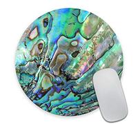 Smooffly Cute Haliotis Shell Art Round Gaming Mouse Pad Custom Design Non-Slip Rubber Mousepad Mat Size 7.9 x 7.9 x 0.12 Inch